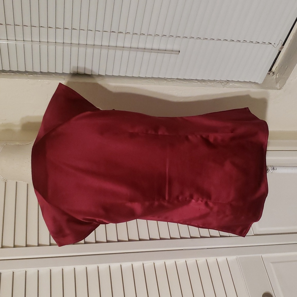 Reitmans Burgundy Satin Blouse - Picture 5 of 6
